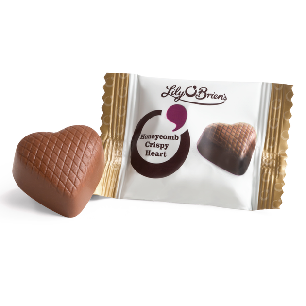 Honeycomb Crispy Heart, 14g. 550 Chocolates, 7.7kg.