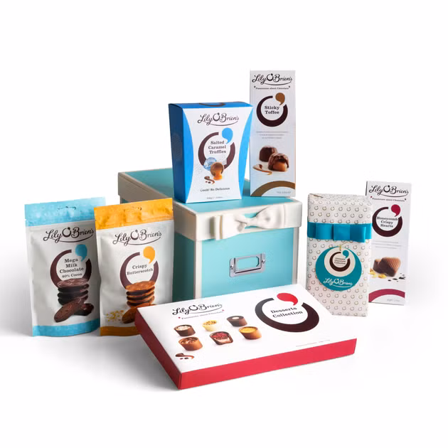Lily O'Brien's Shoe Box Hamper, 7 Collections, 1028g