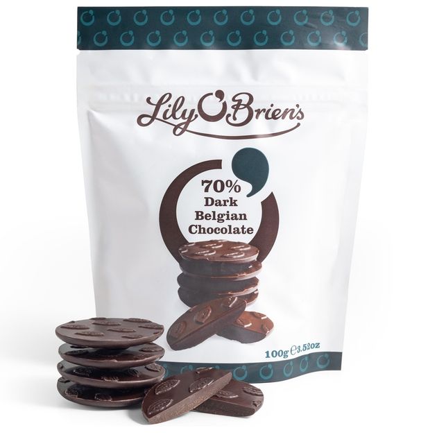 70% Dark Belgian Chocolate Share Bag, 100g