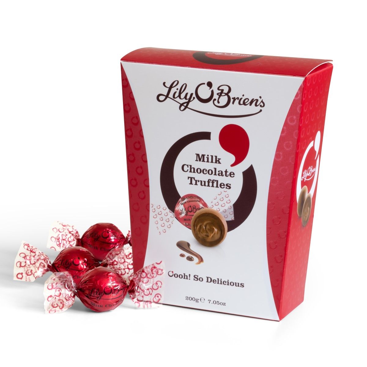Lily O'Brien's Milk Chocolate Truffles, 17 Chocolates, 200g.
