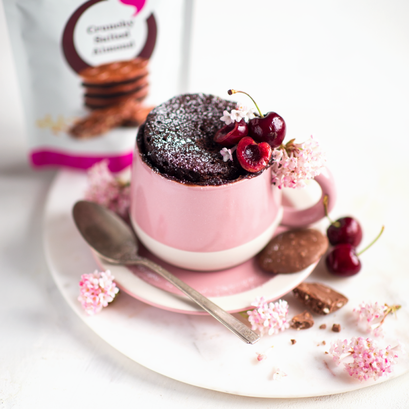 Salted Almond Chocolate Mug Cake