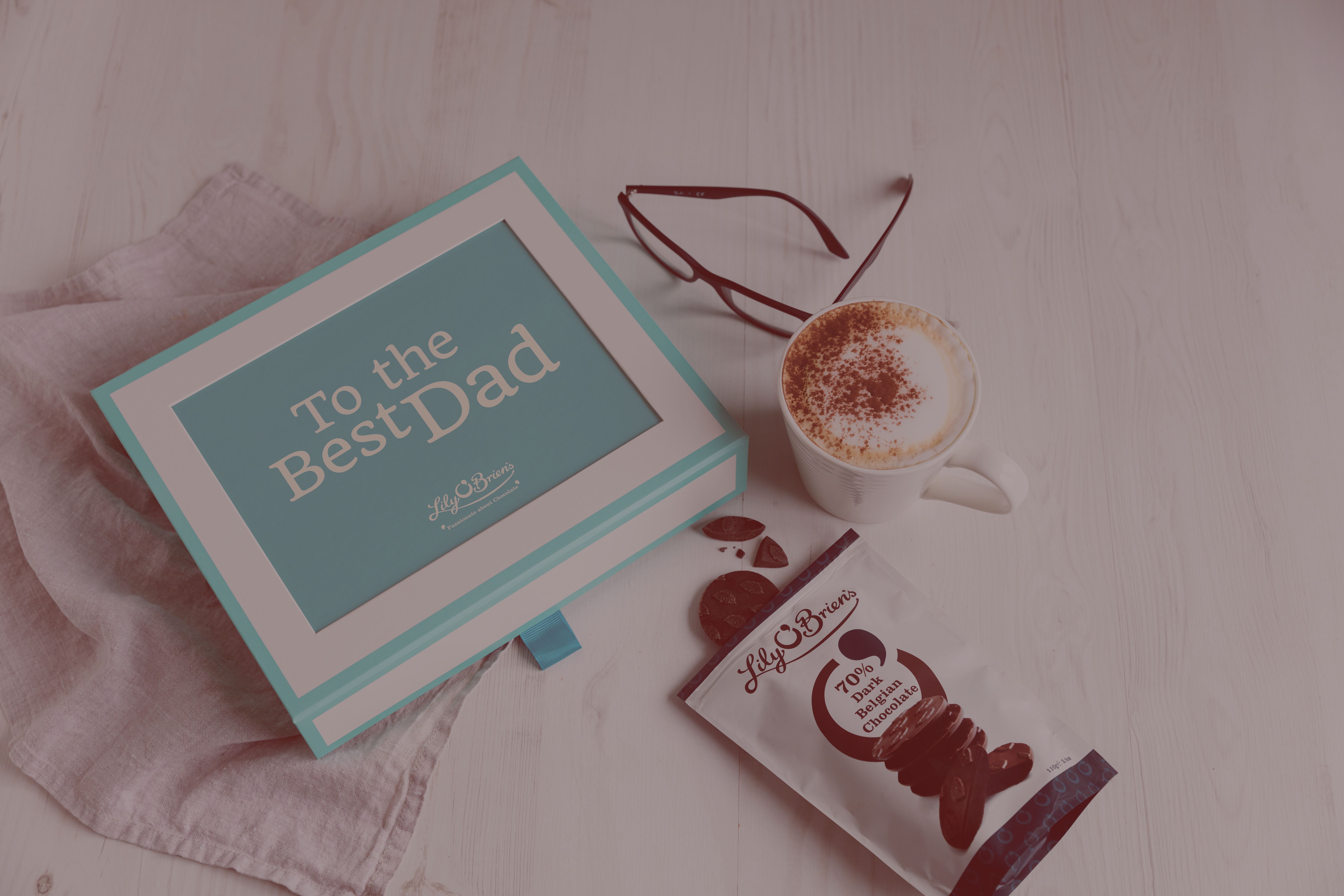 Father's Day personalised gifts by Lily O'Brien's Chocolates